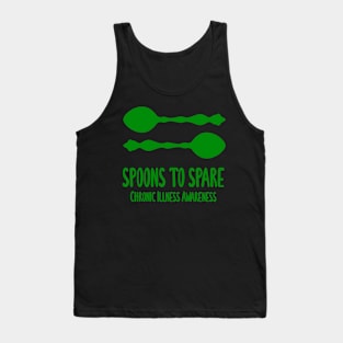 Spoons To Spare - Chronic Illness Awareness (Green) Tank Top